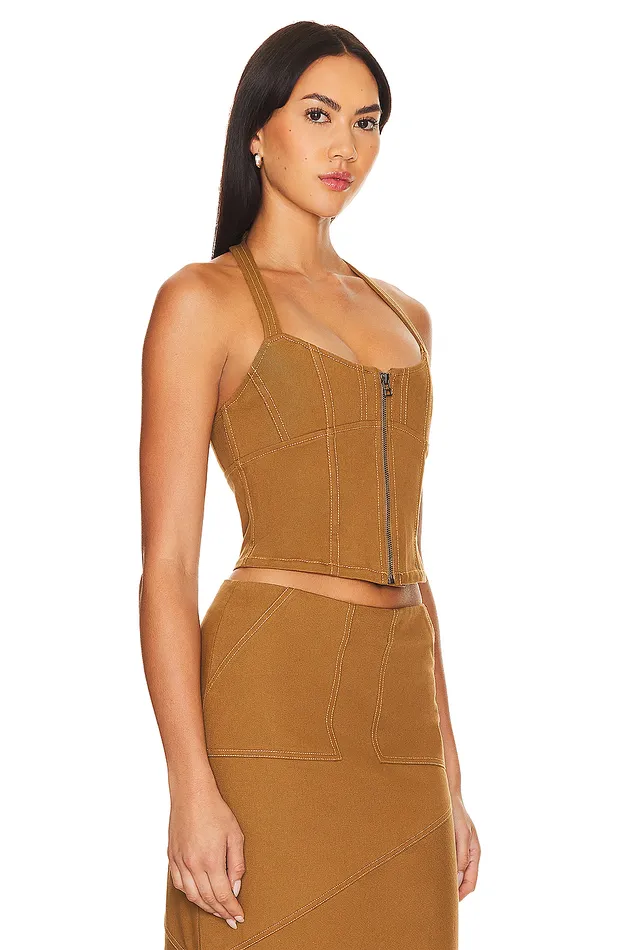 Tops Women Lovers and Friends Cal Bustier Khaki Tops Women Lovers and Friends Cal Bustier Khaki