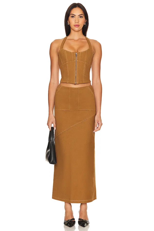 Tops Women Lovers and Friends Cal Bustier Khaki Tops Women Lovers and Friends Cal Bustier Khaki