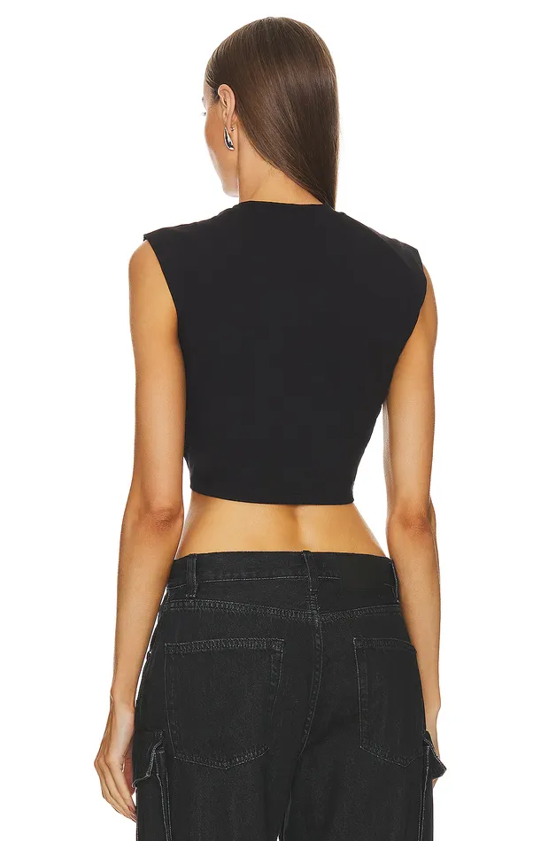 Tops Women Lovers and Friends Cybil Tie Front Top Black Tops Women Lovers and Friends Cybil Tie Front Top Black
