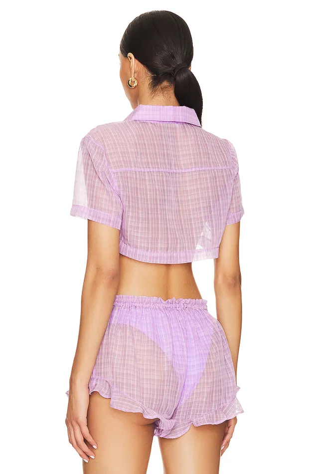 Tops Women Lovers and Friends Daydreamer Crop Top Lilac Tops Women Lovers and Friends Daydreamer Crop Top Lilac