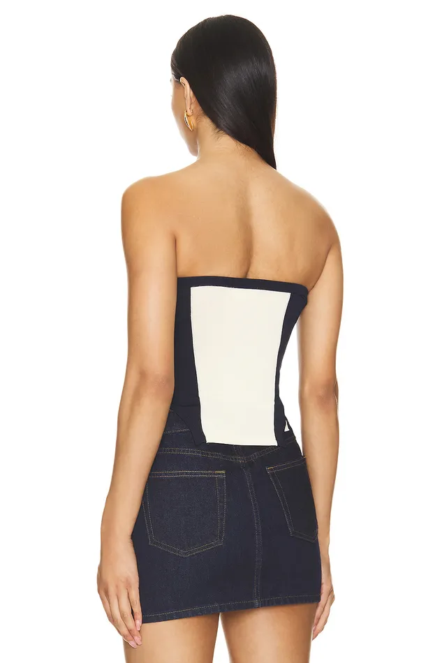 Tops Women Lovers and Friends Drusilla Tube Top Beige and Black Tops Women Lovers and Friends Drusilla Tube Top Beige and Black