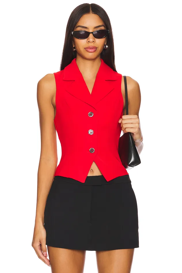 Tops Women Lovers and Friends Elena Vest Top Red