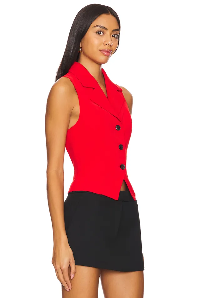 Tops Women Lovers and Friends Elena Vest Top Red Tops Women Lovers and Friends Elena Vest Top Red
