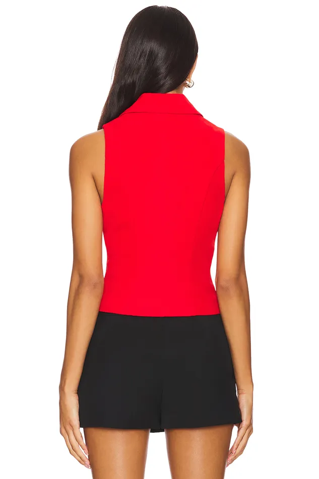 Tops Women Lovers and Friends Elena Vest Top Red Tops Women Lovers and Friends Elena Vest Top Red