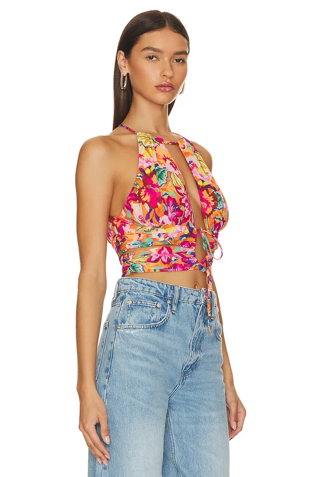 Tops Women Lovers and Friends Fabi Top Orange Multi Tops Women Lovers and Friends Fabi Top Orange Multi