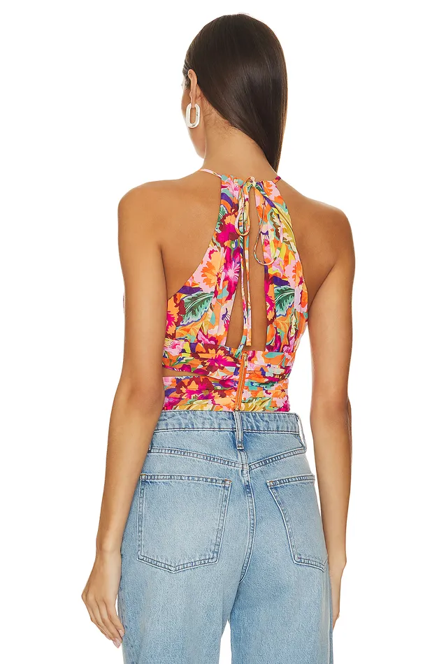 Tops Women Lovers and Friends Fabi Top Orange Multi Tops Women Lovers and Friends Fabi Top Orange Multi