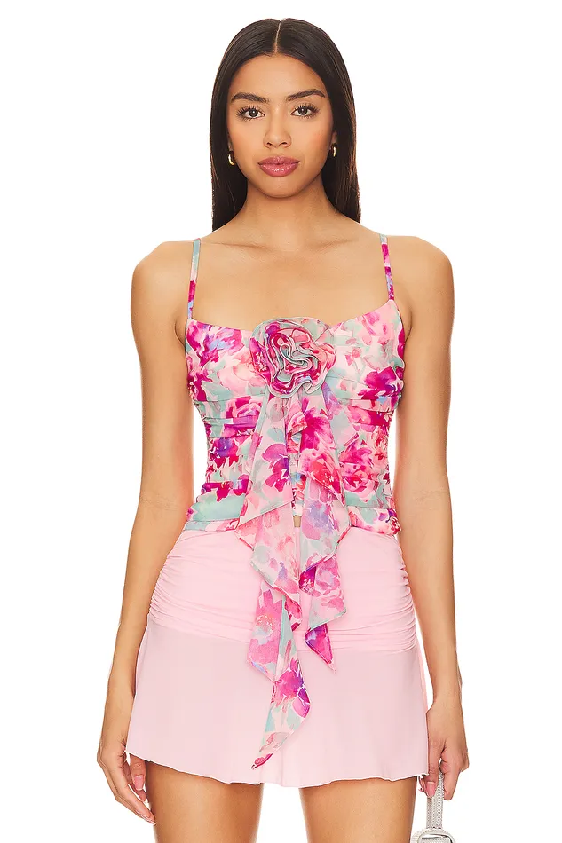 Tops Women Lovers and Friends Flora Top Pink Floral Multi