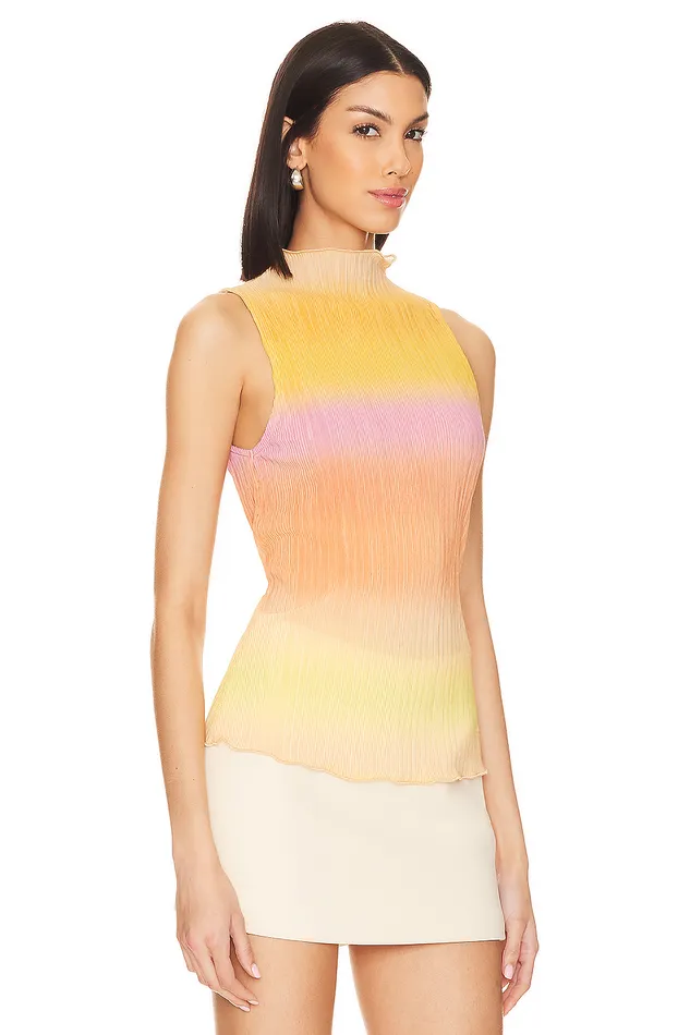Tops Women Lovers and Friends Giada Sheer Top Sherbert Mult Tops Women Lovers and Friends Giada Sheer Top Sherbert Mult
