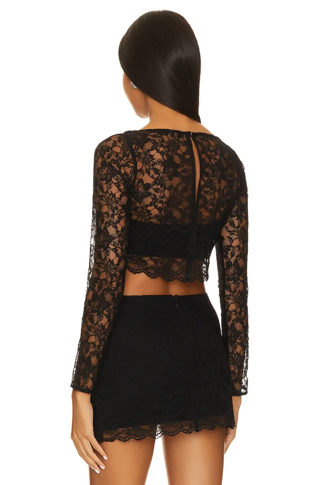 Tops Women Lovers and Friends Gracia Crop Top Black Tops Women Lovers and Friends Gracia Crop Top Black