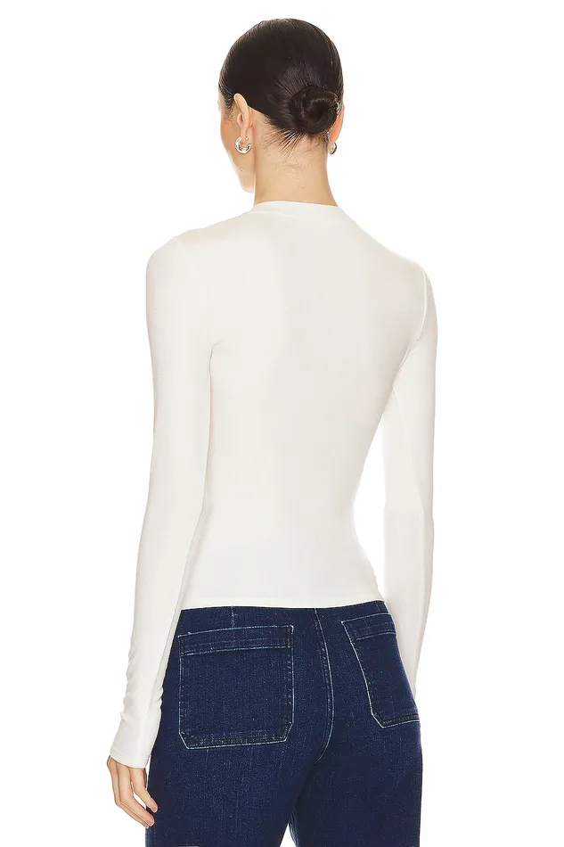 Tops Women Lovers and Friends Hailey Long Sleeve Tee White Tops Women Lovers and Friends Hailey Long Sleeve Tee White