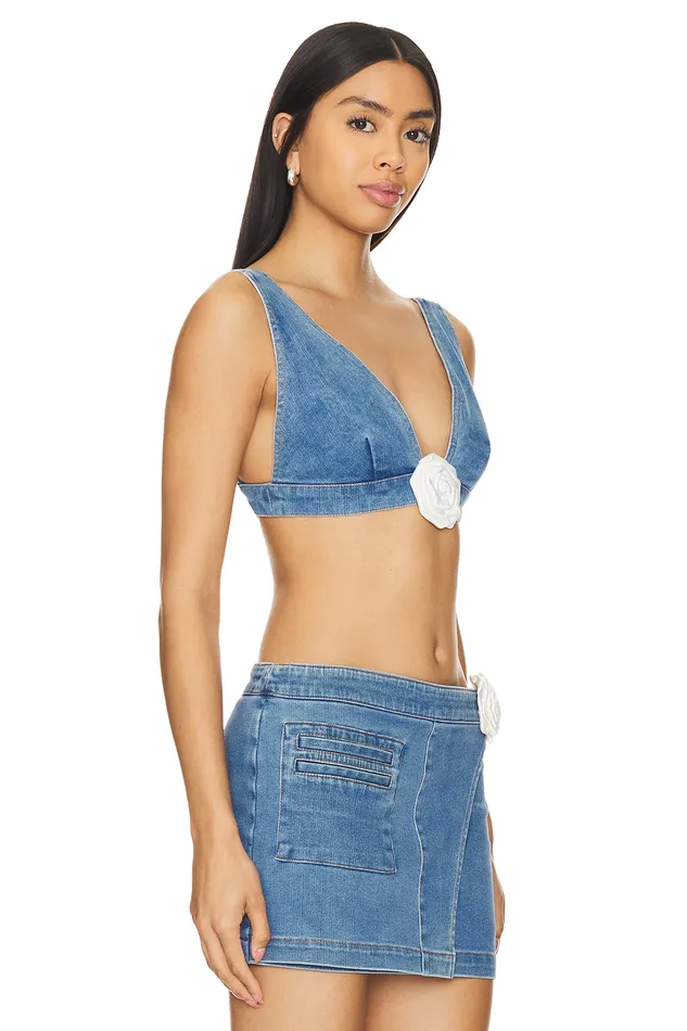 Tops Women Lovers and Friends Hana Top Medium Blue Wash Tops Women Lovers and Friends Hana Top Medium Blue Wash
