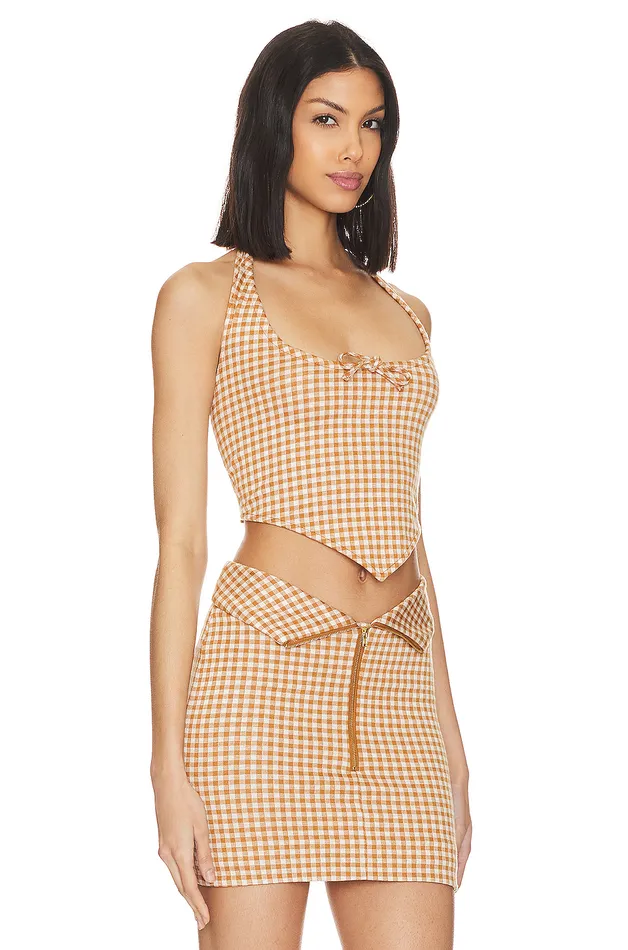 Tops Women Lovers and Friends Holland Top Brown and White Tops Women Lovers and Friends Holland Top Brown and White