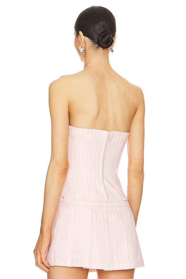 Tops Women Lovers and Friends Jasmine Top Pink Pinstripe Tops Women Lovers and Friends Jasmine Top Pink Pinstripe