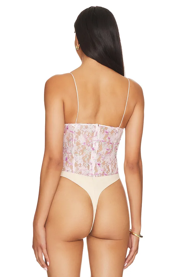 Tops Women Lovers and Friends Kenzie Bodysuit Pink Floral Multi Tops Women Lovers and Friends Kenzie Bodysuit Pink Floral Multi