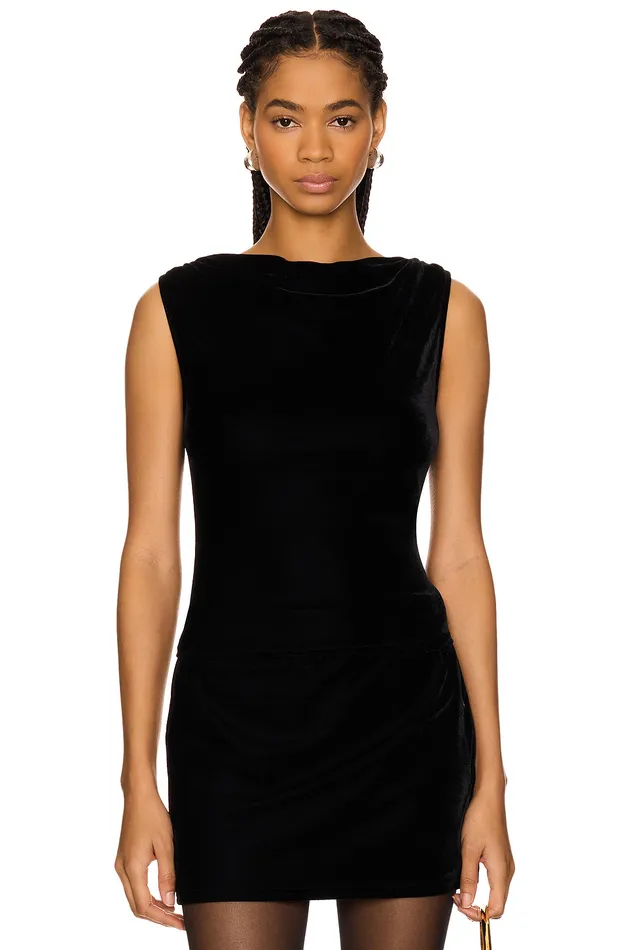 Tops Women Lovers and Friends Lainey Velvet Top Black