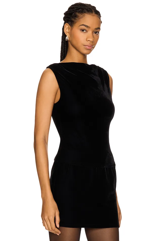 Tops Women Lovers and Friends Lainey Velvet Top Black Tops Women Lovers and Friends Lainey Velvet Top Black