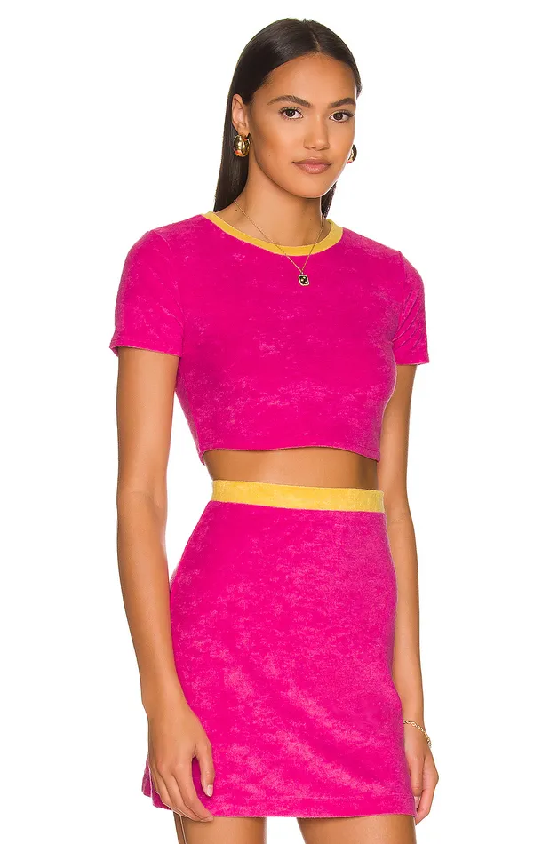Tops Women Lovers and Friends Lana Crop Top Magenta Tops Women Lovers and Friends Lana Crop Top Magenta