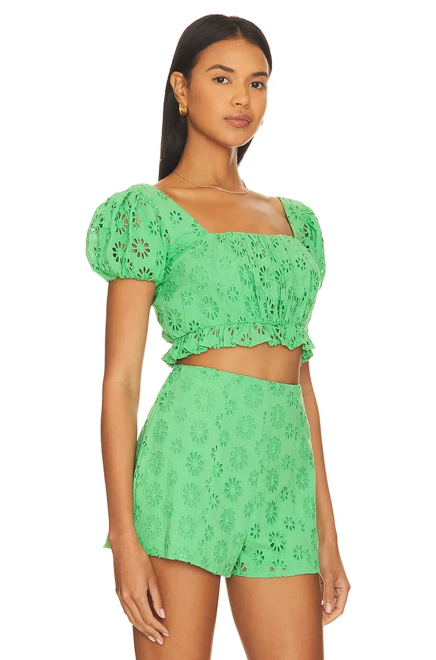 Tops Women Lovers and Friends Leah Top Green Tops Women Lovers and Friends Leah Top Green