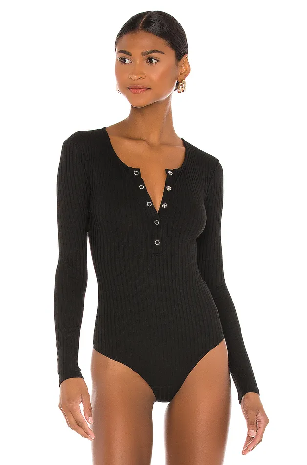 Tops Women Lovers and Friends Lina Bodysuit Black Tops Women Lovers and Friends Lina Bodysuit Black