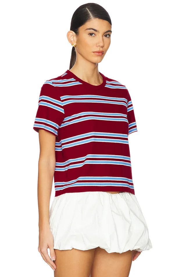 Tops Women Lovers and Friends Lindsay Tee Red and Blue Stripe Tops Women Lovers and Friends Lindsay Tee Red and Blue Stripe
