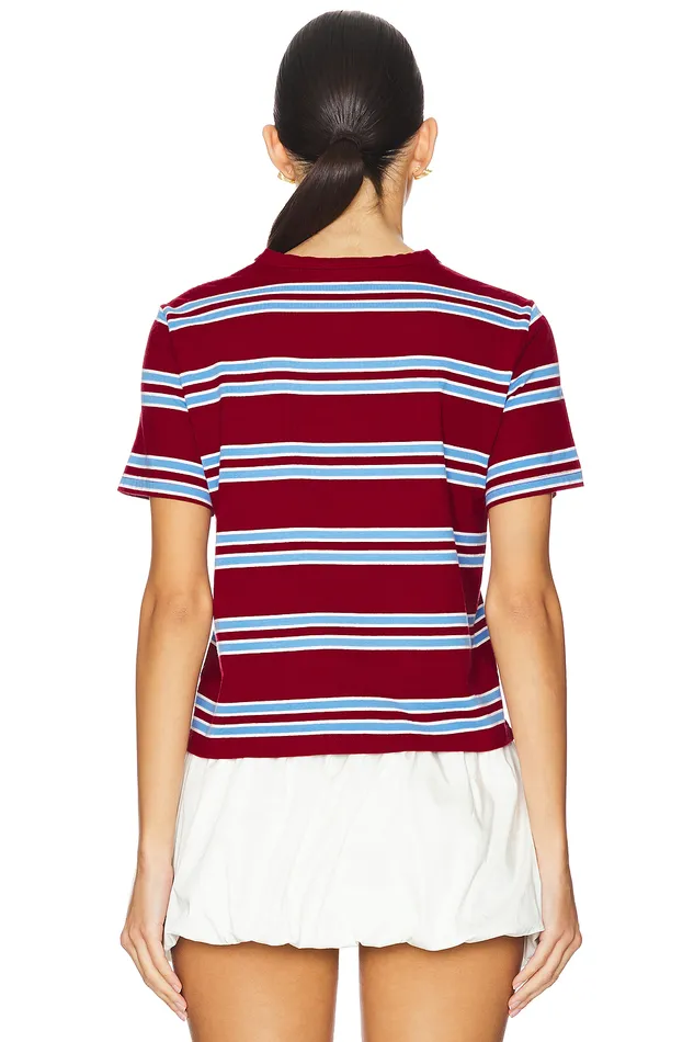 Tops Women Lovers and Friends Lindsay Tee Red and Blue Stripe Tops Women Lovers and Friends Lindsay Tee Red and Blue Stripe