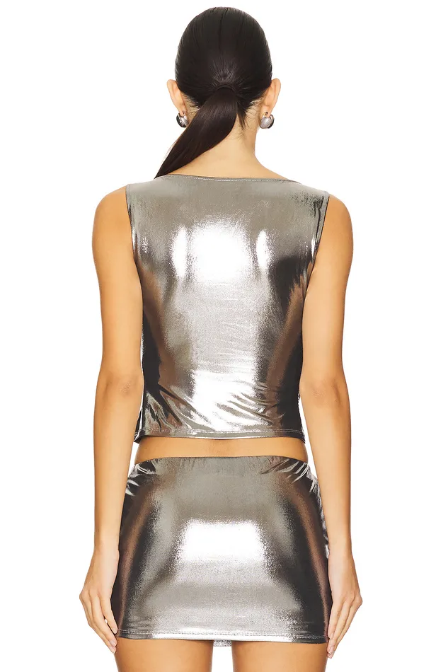 Tops Women Lovers and Friends Liza Top Silver Chrome