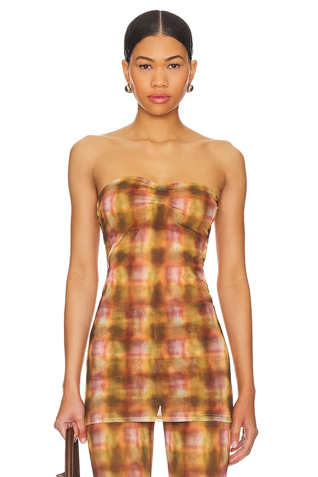 Tops Women Lovers and Friends Mel Top Brown Plaid