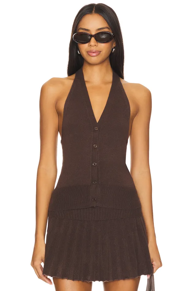 Tops Women Lovers and Friends Milana Vest Brown