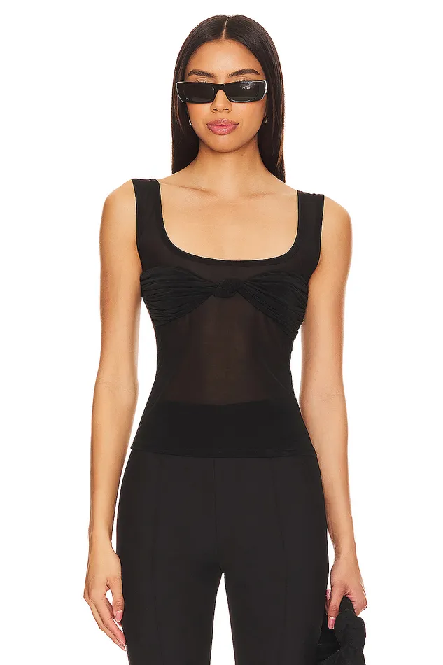 Tops Women Lovers and Friends Nani Sheer Top Black