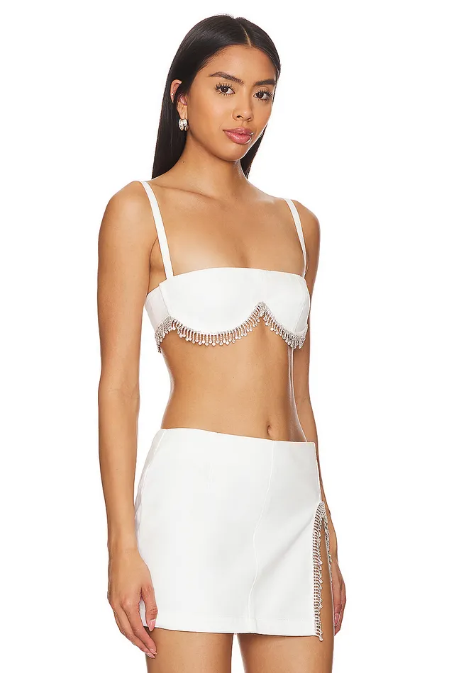 Tops Women Lovers and Friends Peyton Bra Top White Tops Women Lovers and Friends Peyton Bra Top White
