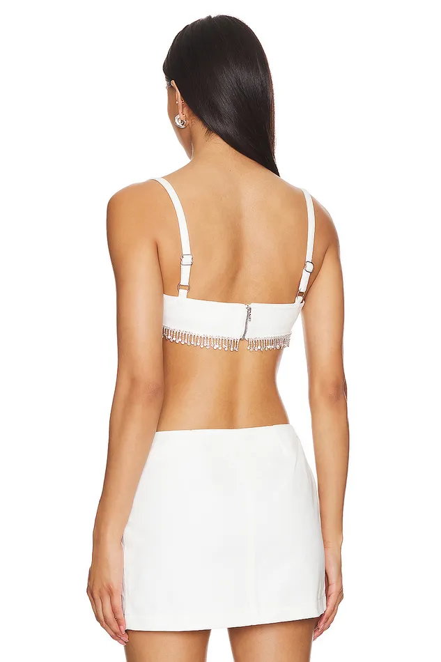 Tops Women Lovers and Friends Peyton Bra Top White Tops Women Lovers and Friends Peyton Bra Top White
