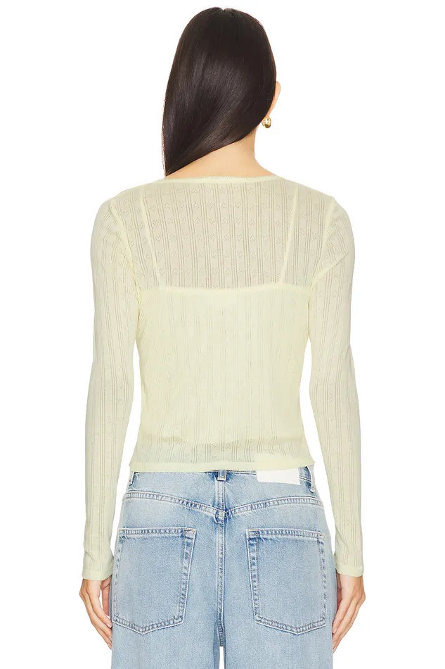 Tops Women Lovers and Friends Presley Cardigan Butter Yellow Tops Women Lovers and Friends Presley Cardigan Butter Yellow
