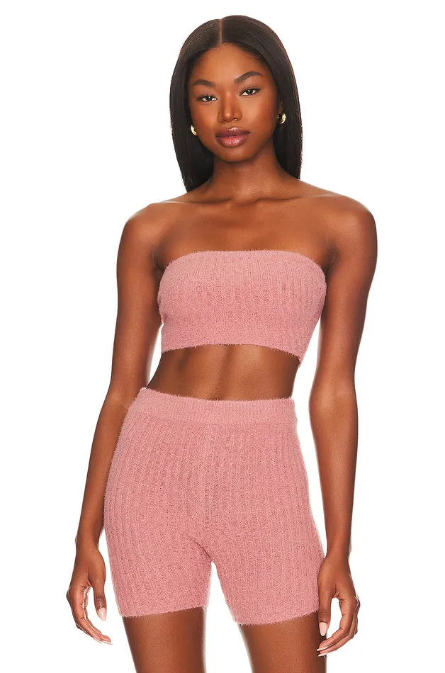 Tops Women Lovers and Friends Reign Cropped Tube Top Mauve
