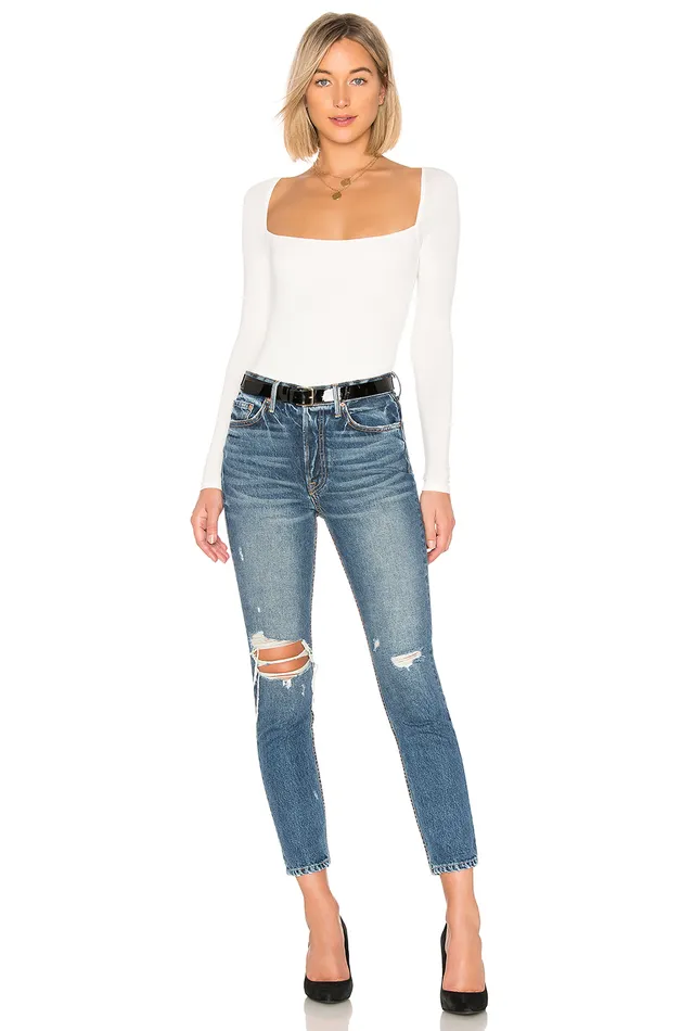 Tops Women Lovers and Friends Remi Bodysuit White Tops Women Lovers and Friends Remi Bodysuit White