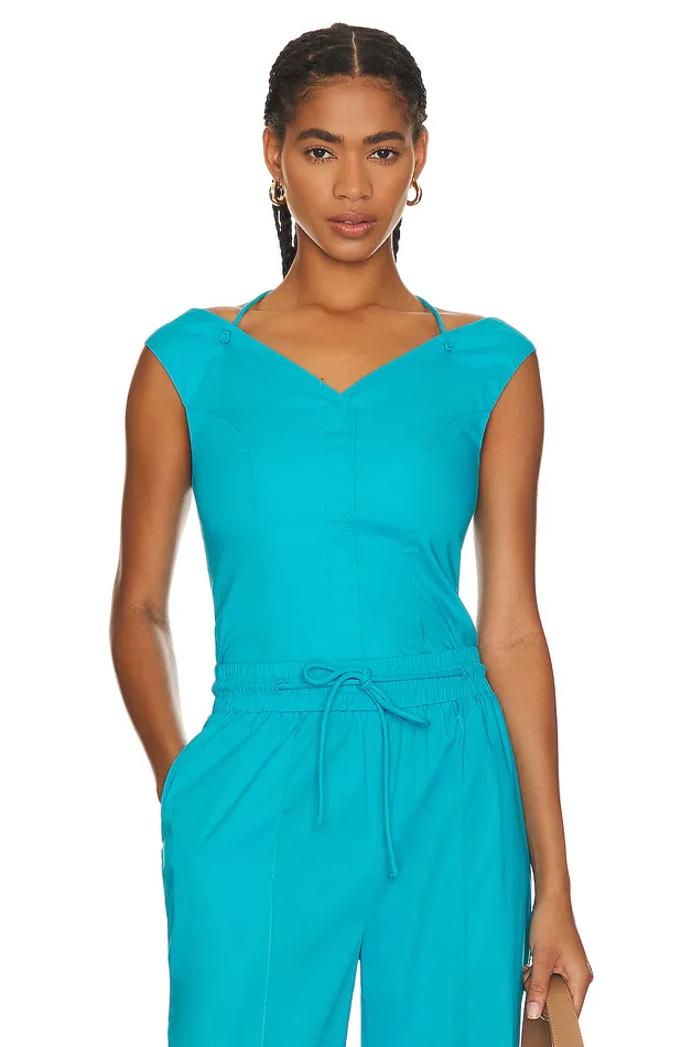 Tops Women Lovers and Friends Rockaway Top Cerulean Blue