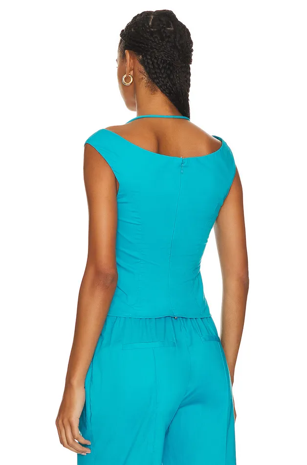 Tops Women Lovers and Friends Rockaway Top Cerulean Blue Tops Women Lovers and Friends Rockaway Top Cerulean Blue