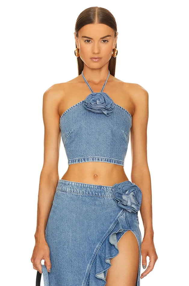 Tops Women Lovers and Friends Rosalie Halter Top Rose Bowl