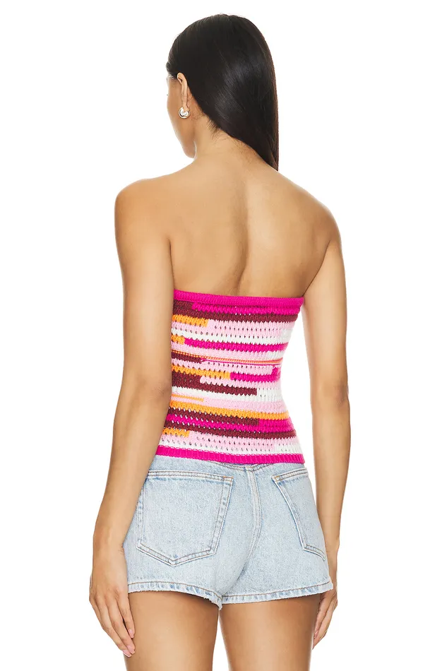 Tops Women Lovers and Friends Rosalind Tube Top Pink and Orange Multi Tops Women Lovers and Friends Rosalind Tube Top Pink and Orange Multi