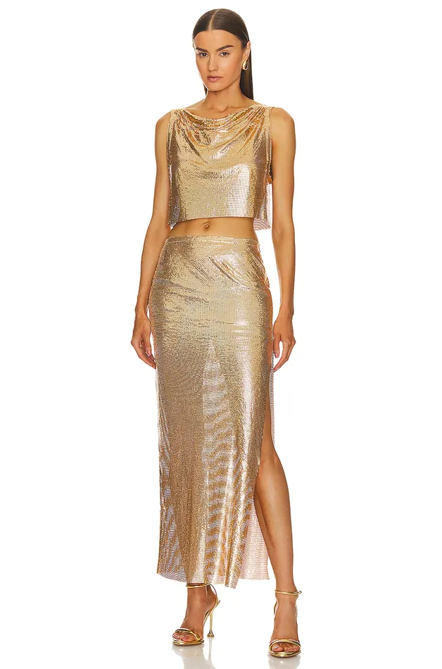 Tops Women Lovers and Friends Sascha Top Gold Tops Women Lovers and Friends Sascha Top Gold