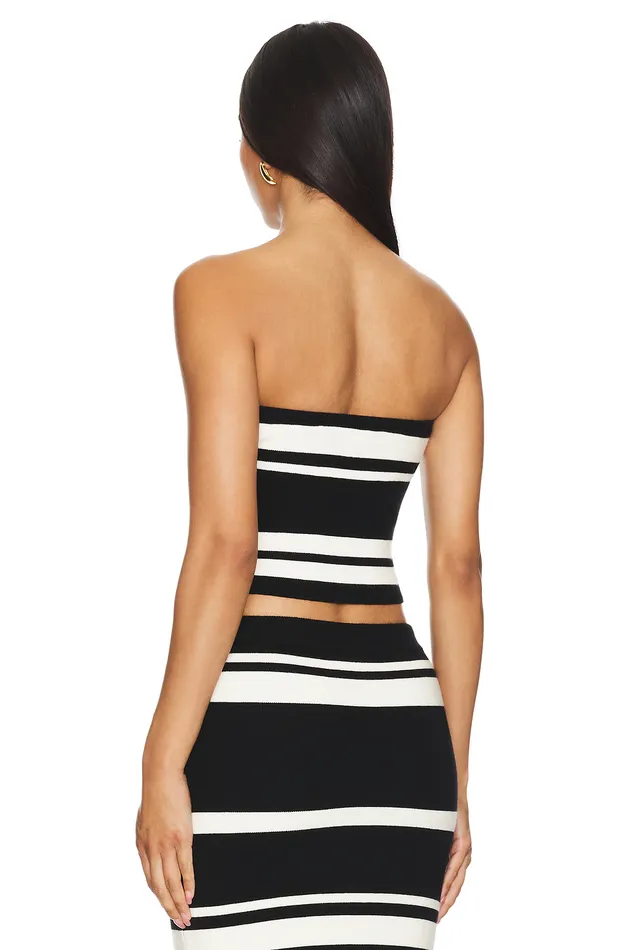 Tops Women Lovers and Friends Seren Tube Top Black and White Tops Women Lovers and Friends Seren Tube Top Black and White