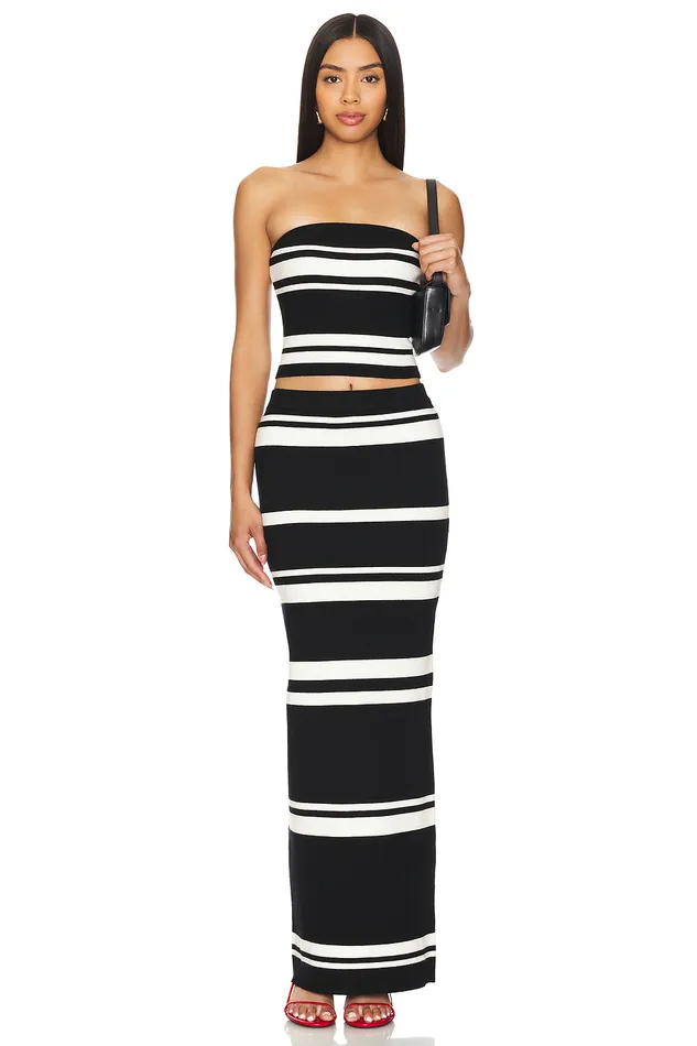 Tops Women Lovers and Friends Seren Tube Top Black and White Tops Women Lovers and Friends Seren Tube Top Black and White