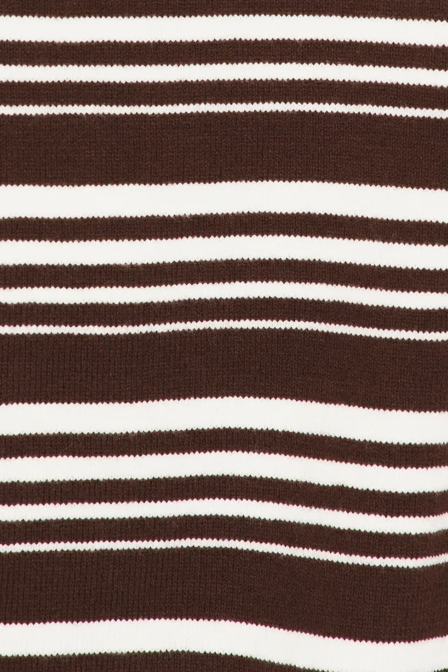Tops Women Lovers and Friends Sheeva Stripe Polo Brown and Ivory Tops Women Lovers and Friends Sheeva Stripe Polo Brown and Ivory