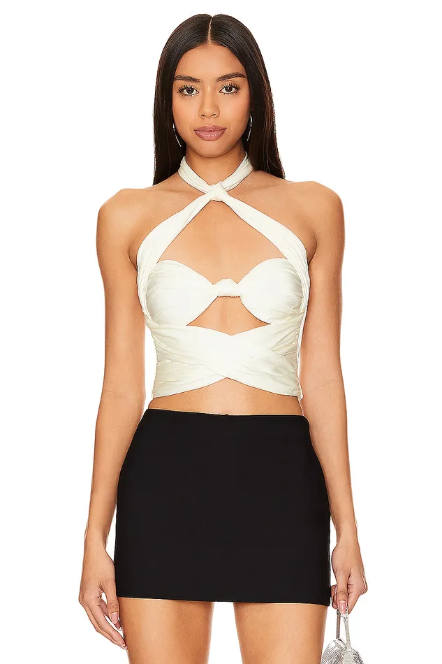 Tops Women Lovers and Friends Sophia Wrap Halter White