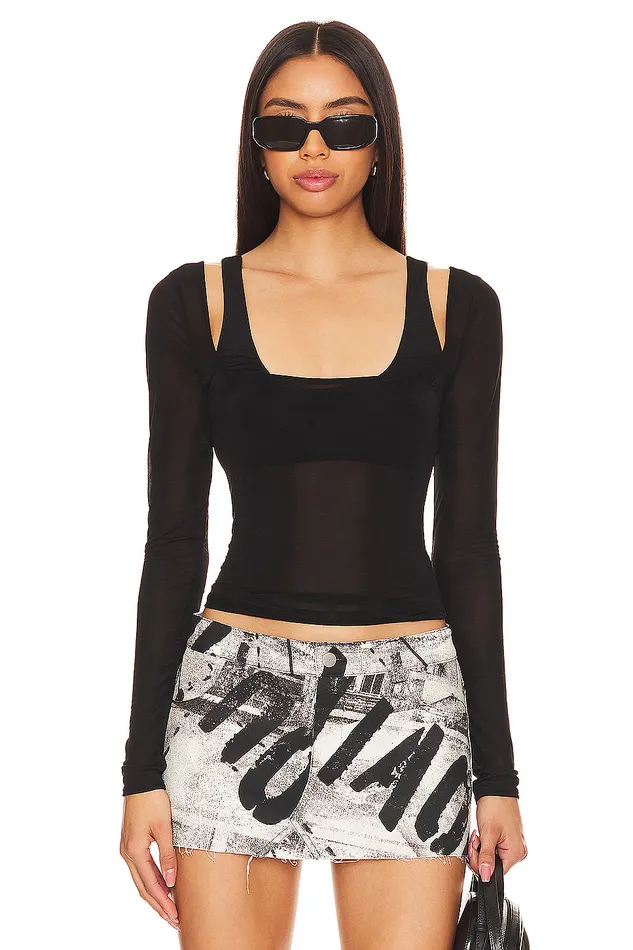 Tops Women Lovers and Friends Ula Sheer Top Black