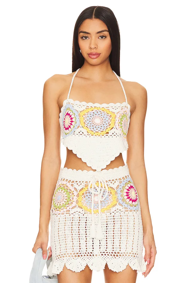 Tops Women Lovers and Friends Val Crochet Top Pastel Multi