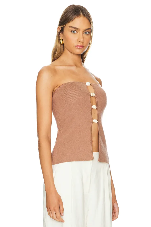 Tops Women Lovers and Friends Venezia Top Brown Tops Women Lovers and Friends Venezia Top Brown