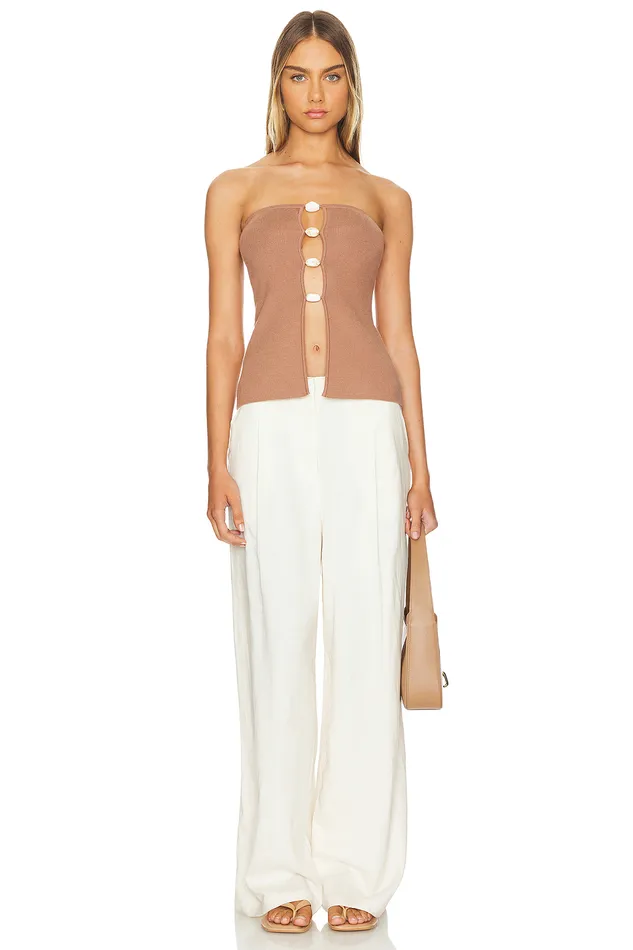 Tops Women Lovers and Friends Venezia Top Brown Tops Women Lovers and Friends Venezia Top Brown