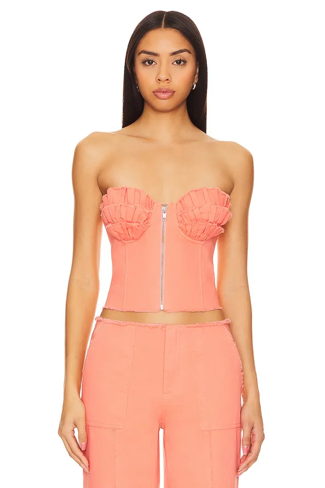 Tops Women Lovers and Friends X Anja Dujakovi Bruna Bustier Top Soft Orange