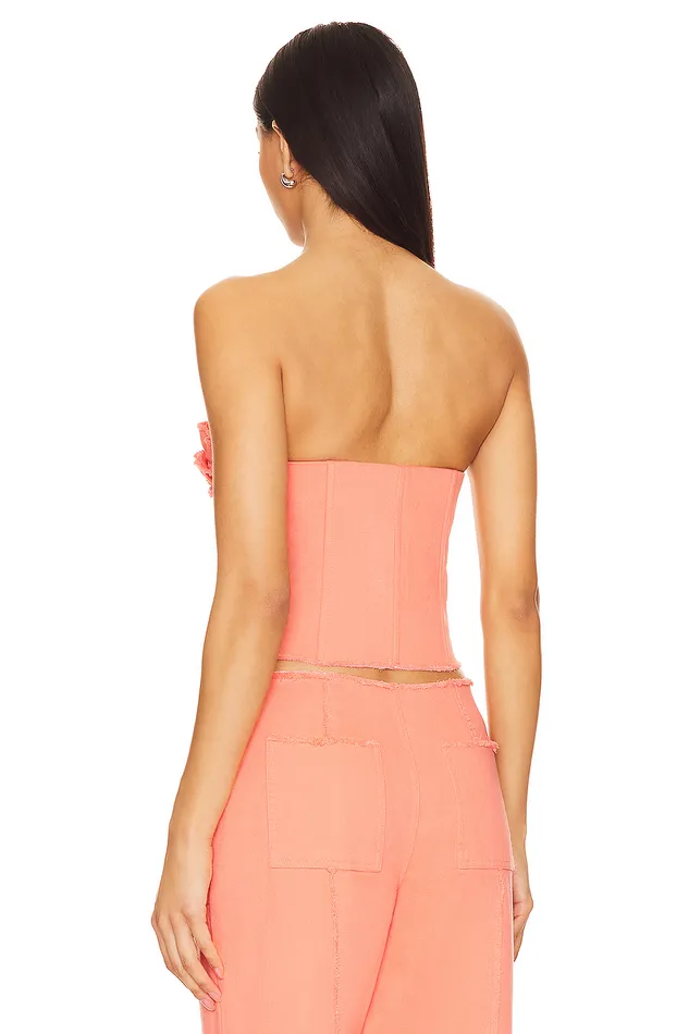 Tops Women Lovers and Friends X Anja Dujakovi Bruna Bustier Top Soft Orange Tops Women Lovers and Friends X Anja Dujakovi Bruna Bustier Top Soft Orange