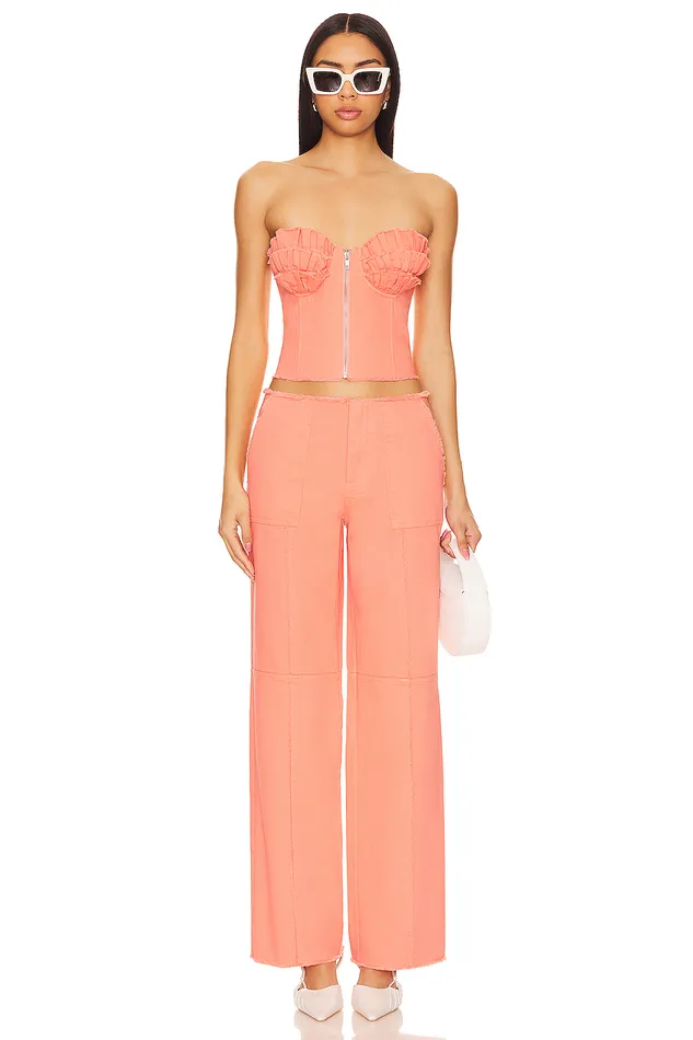Tops Women Lovers and Friends X Anja Dujakovi Bruna Bustier Top Soft Orange Tops Women Lovers and Friends X Anja Dujakovi Bruna Bustier Top Soft Orange